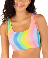 Hurley Juniors' Soft Waves Cutout Tie-Back Bikini Top