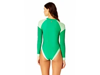 Coppersuit Women's Zip Front Rashguard One Piece Swimsuit