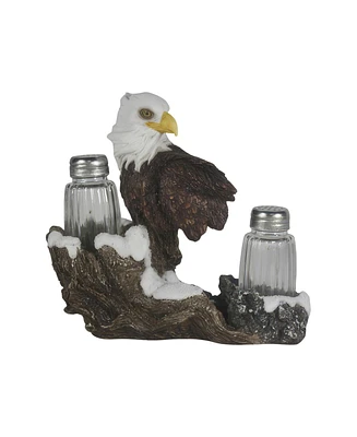Fc Design 7.25"W Black Eagle Salt & Pepper Shaker Holder Home Decor Perfect Gift for House Warming, Holidays and Birthdays