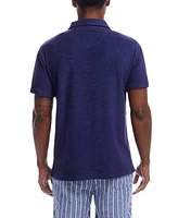 Weatherproof Vintage Men's Short Sleeve Solid Terry Button Down Shirt