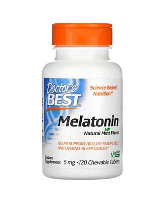 Doctor's Best Melatonin Natural Mint 5 mg - 120 Chewable Tablets - Assorted Pre