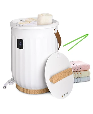 Yescom 20L Electric Towel Warmer Bucket w/ 4-Level Adjustable Heat Timer Bathroom Spa