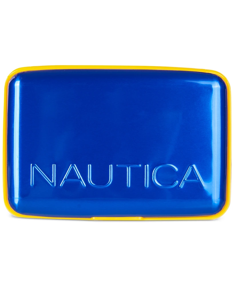 Nautica Men's Embossed-Logo Rfid Aluminum Security Wallet