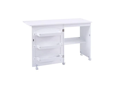 Slickblue Folding Sewing Craft Table Shelf Storage Cabinet Home Furniture