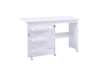Slickblue Folding Sewing Craft Table Shelf Storage Cabinet Home Furniture