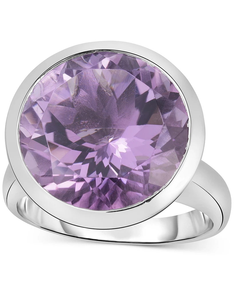 Amethyst Bezel Statement Ring (9 ct. t.w.) in Sterling Silver