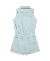 Polo Ralph Lauren Toddler and Little Girls Embroidered Cotton Chambray Romper