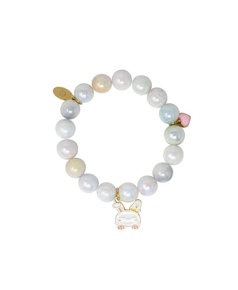 Zomi Gems Girls Easter Bunny Bead Bracelet