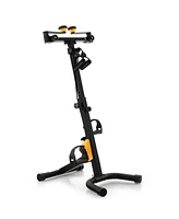 Slickblue Folding Pedal Exercise Bike with Adjustable Resistance