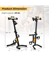 Slickblue Folding Pedal Exercise Bike with Adjustable Resistance