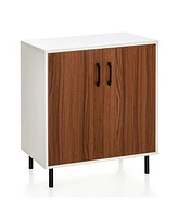 Slickblue Wood Buffet Side Cabinet with 2 Doors and 5-Position Adjustable Shelf