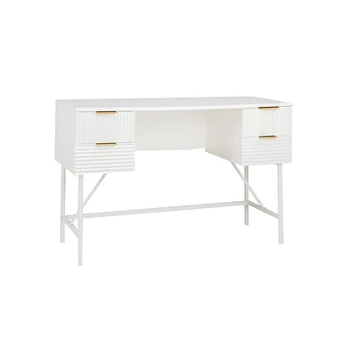 Slickblue 48 Inch Home Office Computer Desk with 4 Drawers-White