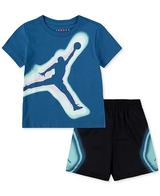 Jordan Toddler Boys Air Heat Map Graphic T-Shirt & Mesh Shorts, 2 Piece Set