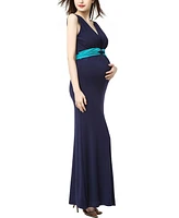 kimi + kai Maternity Colorblock Nursing Maxi Dress