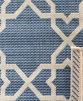 Safavieh Courtyard CY6032 Blue and Beige 2'3" x 10' Sisal Weave Runner Outdoor Area Rug