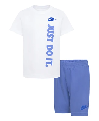 Nike Little Boys Just Do It T-shirt and Shorts, 2 Piece Set