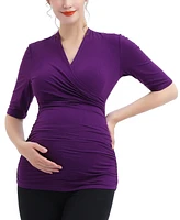 kimi + kai Maternity Gianna V Neck Matrnity Nursing Top