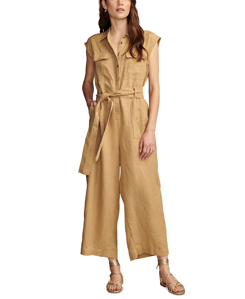 Lucky Brand Women's Modern Utility Linen Jumpsuit