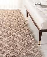 Safavieh Adriana Shag ARG780 Beige and Cream 2'3" x 8' Runner Area Rug