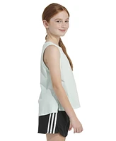 adidas Big Girls Sleeveless Cotton Logo Graphic T-Shirt