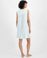 Charter Club Women's Cotton Lace-Trim Chemise, Created for Macy's