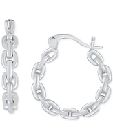 Giani Bernini Polished Chain Link Small Hoop Earrings, 3/4", Created by Macy's