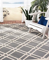 Safavieh Courtyard CY6923 Anthracite and Beige 2' x 3'7" Sisal Weave Outdoor Area Rug