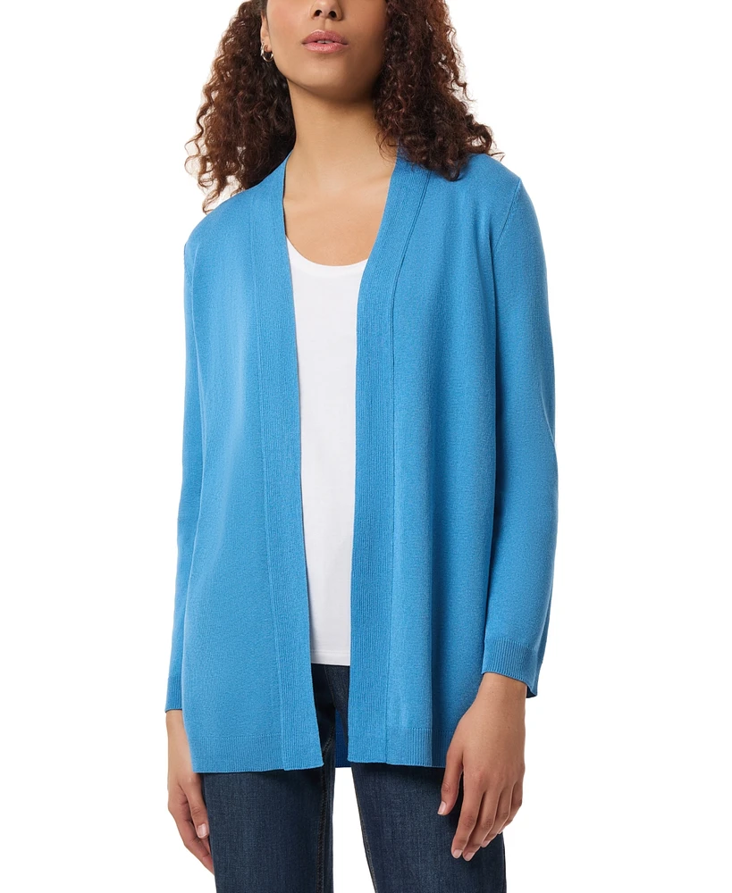 Jones New York Women's Relaxed V-Neck Open Cardigan