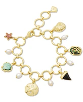 Kendra Scott Gold-Tone Brynne Shell Charm Bracelet