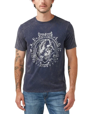 Buffalo Men's Tabbet Men's Graphic T-Shirt in Blue