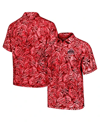 Tommy Bahama Men's Scarlet Ohio State Buckeyes Tropical Score Island Zone Polo