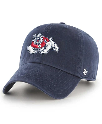 47 Men's Navy Fresno State Bulldogs Clean Up Adjustable Hat