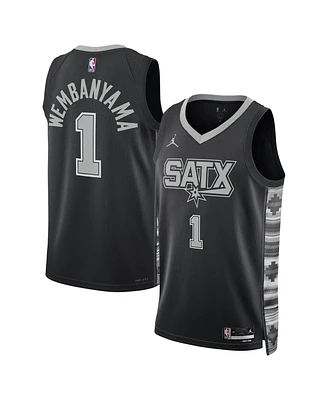 Jordan Brand Unisex Victor Wembanyama Black San Antonio Spurs Swingman Jersey - Statement Edition