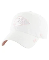47 Women's White Kansas City Chiefs Ballpark Cheer Clean Up Adjustable Hat