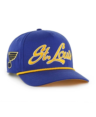 47 Men's Blue St. Louis Blues Overhand Logo Side Patch Hitch Adjustable Hat