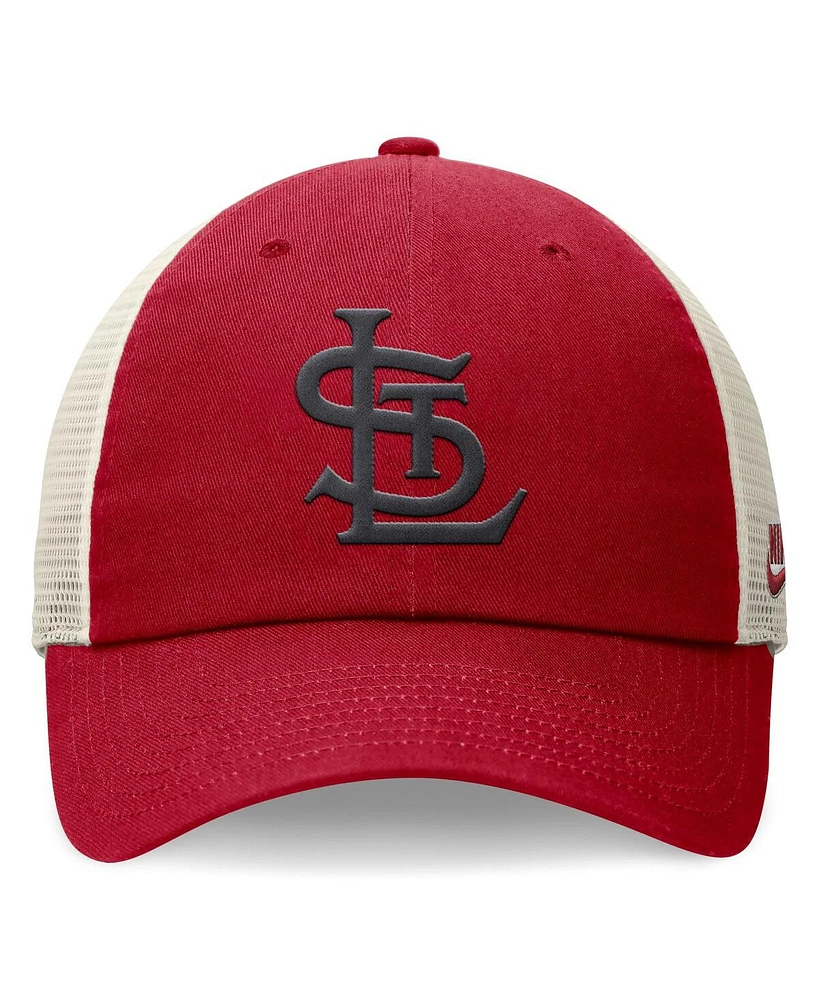 Nike Men's Red St. Louis Cardinals Evergreen Wordmark Trucker Adjustable Hat