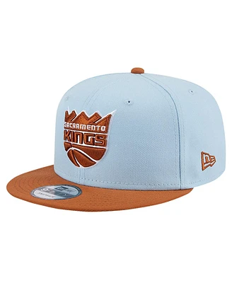 New Era Men's Light Blue/Brown Sacramento Kings 2-Tone Color Pack 9fifty Snapback Hat
