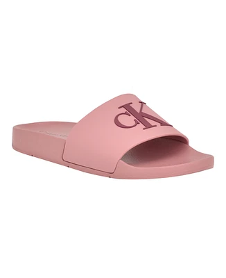 Calvin Klein Women's Arin Logo Pool Slide Sandals