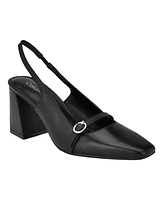 Calvin Klein Women's Ellisa Square Toe Block Heel Dress Pumps