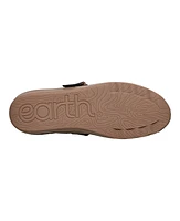 Earth Women's Lorali Round Toe Adjustable Strap Casual Flats