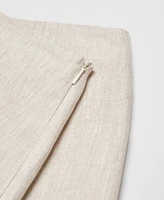 Mango Women's 100% Linen Skirt