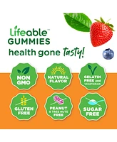 Lifeable Sugar Free Prebiotics Fiber for Kids 4g Gummies - Digestive System - Great Tasting Natural Flavor, Dietary Supplement Vitamins - 60 Gummies