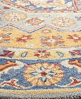 Safavieh Antiquity At504 Blue and Gold 6' x 6' Round Area Rug