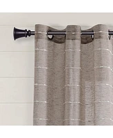 Lush Decor Farmhouse Textured Grommet Sheer Window Curtain Panels