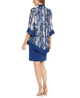 R & M Richards Women's 2-Pc. Printed Jacket Necklace Dress