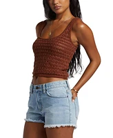 Billabong Juniors' Hot Shot Cotton Crochet Sleeveless Tank Top