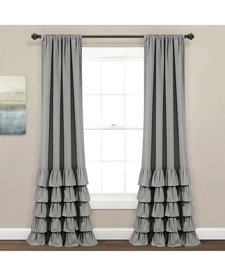 Lush Decor Allison Ruffle Window Curtain Panels