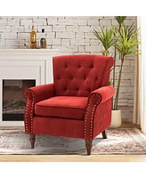 Nivison Modern Small Accent Chair with Nailhead Trim Space Saving