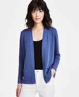 Anne Klein Petite Malibu Open-Front Relaxed-Fit Cardigan