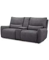 Olper 3-Pc. Fabric Zero Wall Sectional Power Motion Sofa with Console, Created for Macy's
